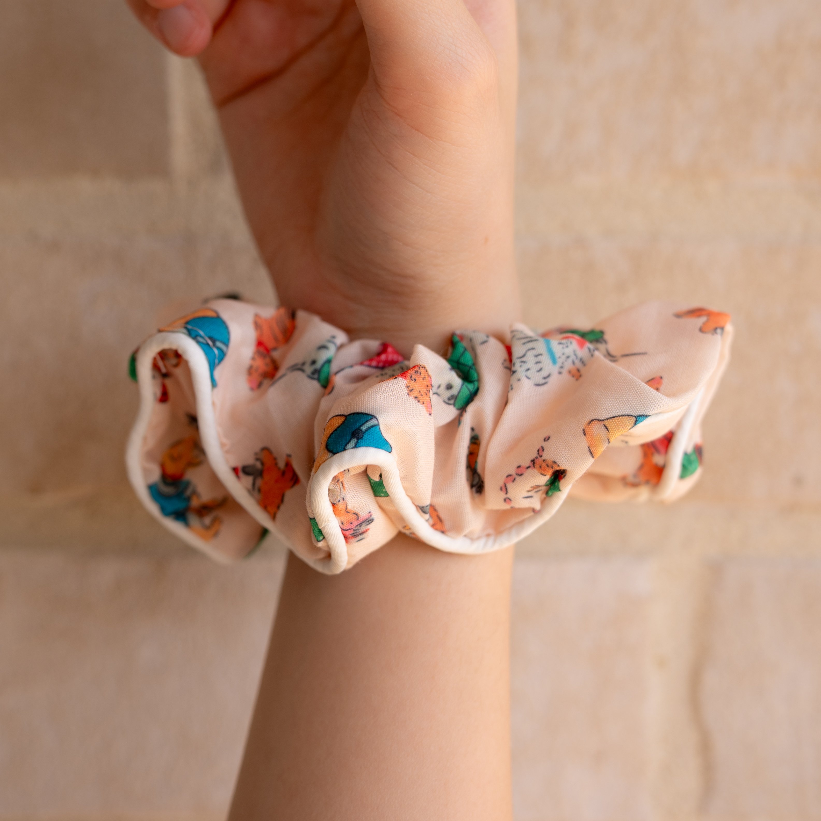 Joyful Color Pattern Scrunchies